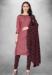 Picture of Well Formed Cotton Rosy Brown Straight Cut Salwar Kameez