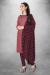 Picture of Well Formed Cotton Rosy Brown Straight Cut Salwar Kameez