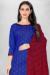 Picture of Cotton Midnight Blue Straight Cut Salwar Kameez