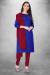 Picture of Cotton Midnight Blue Straight Cut Salwar Kameez