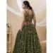 Picture of Classy Georgette Dark Olive Green Lehenga Choli