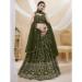 Picture of Classy Georgette Dark Olive Green Lehenga Choli