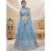 Picture of Bewitching Georgette Medium Aqua Marine Lehenga Choli