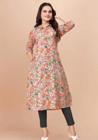 Picture of Magnificent Cotton Off White Kurtis & Tunic