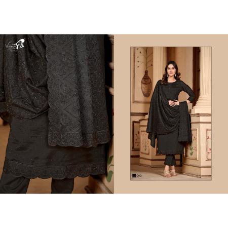 Picture of Georgette Dark Slate Grey Straight Cut Salwar Kameez