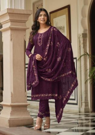 Picture of Marvelous Chiffon Sienna Straight Cut Salwar Kameez