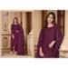 Picture of Pretty Silk Saddle Brown Straight Cut Salwar Kameez