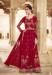 Picture of Georgette Dark Red Straight Cut Salwar Kameez