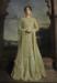 Picture of Georgette & Net Dark Khaki Anarkali Salwar Kameez