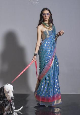 Picture of Exquisite Silk Midnight Blue Saree