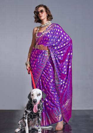 Picture of Magnificent Silk Indigo Saree