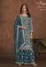 Picture of Splendid Georgette Teal Straight Cut Salwar Kameez