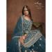 Picture of Splendid Georgette Teal Straight Cut Salwar Kameez