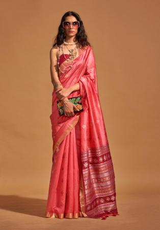 Picture of Ravishing Silk Salmon Saree