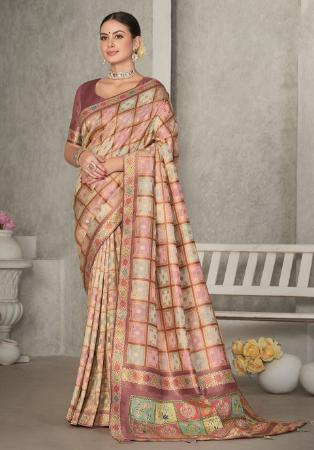 Picture of Grand Silk Rosy Brown Saree