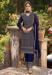 Picture of Silk Midnight Blue Straight Cut Salwar Kameez