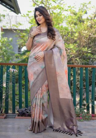 Picture of Bewitching Silk Dark Grey Saree