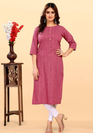 Picture of Ideal Cotton Light Pink Kurtis & Tunic