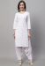 Picture of Gorgeous Cotton White Readymade Salwar Kameez