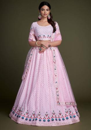 Picture of Comely Georgette Thistle Straight Cut Salwar Kameez