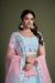 Picture of Georgette Light Steel Blue Straight Cut Salwar Kameez