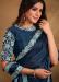 Picture of Fine Georgette & Satin & Silk Navy Blue Saree