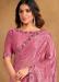 Picture of Georgette & Satin & Silk Pale Violet Red Saree