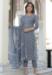 Picture of Elegant Cotton Slate Grey Readymade Salwar Kameez