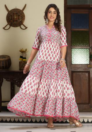 Picture of Sublime Cotton Lavender Blush Readymade Gown