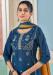 Picture of Ravishing Cotton Midnight Blue Readymade Salwar Kameez