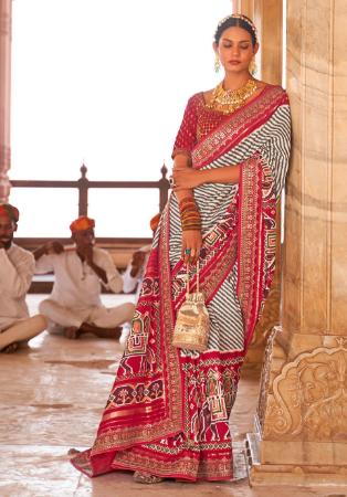 Picture of Classy Silk Crimson Saree