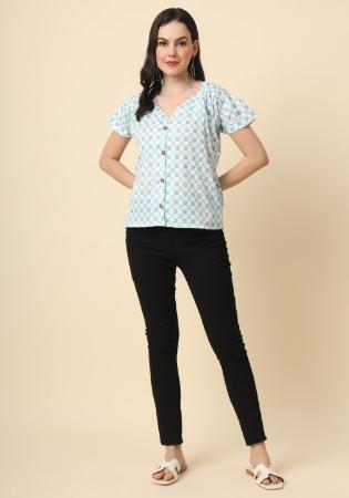 Picture of Admirable Crepe White Kurtis & Tunic