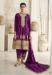 Picture of Lovely Silk Purple Straight Cut Salwar Kameez