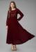 Picture of Fine Georgette Maroon Readymade Gown