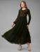 Picture of Resplendent Georgette Dark Olive Green Readymade Gown