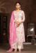 Picture of Rayon & Organza Plum Straight Cut Salwar Kameez