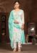 Picture of Rayon & Organza Off White Straight Cut Salwar Kameez