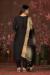 Picture of Rayon & Organza Black Straight Cut Salwar Kameez