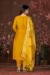 Picture of Rayon & Organza Dark Golden Rod Straight Cut Salwar Kameez