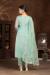 Picture of Rayon & Organza Cadet Blue Straight Cut Salwar Kameez