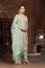 Picture of Rayon & Organza Cadet Blue Straight Cut Salwar Kameez