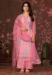 Picture of Rayon & Organza Light Coral Straight Cut Salwar Kameez