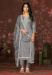 Picture of Gorgeous Chiffon Dim Gray Straight Cut Salwar Kameez