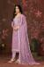 Picture of Chiffon Dark Magenta Straight Cut Salwar Kameez