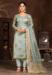 Picture of Chiffon Powder Blue Straight Cut Salwar Kameez