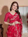 Picture of Fascinating Net Dark Red Saree