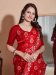 Picture of Delightful Net Fire Brick Saree