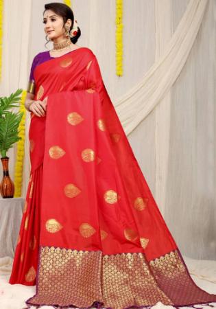 Picture of Nice Silk Crimson Saree