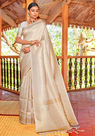 Picture of Radiant Silk Ghost White Saree