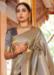 Picture of Excellent Silk Dark Grey Saree